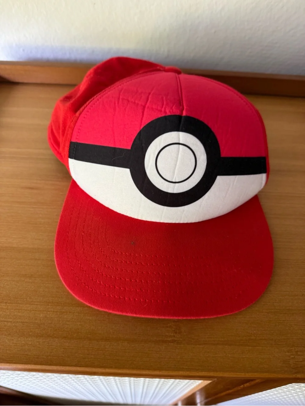 Pokemon Red and White Kids Cap with Poké Ball Front
